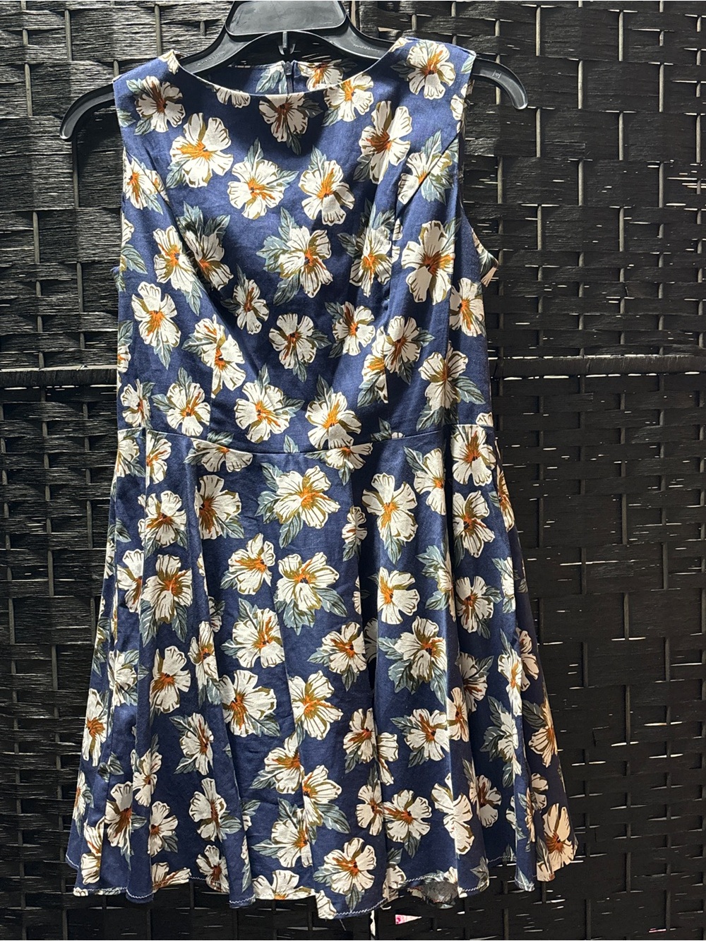 Size L| Vintage Grace Karin Women’s Navy Blue Floral Fit & Flare Dress